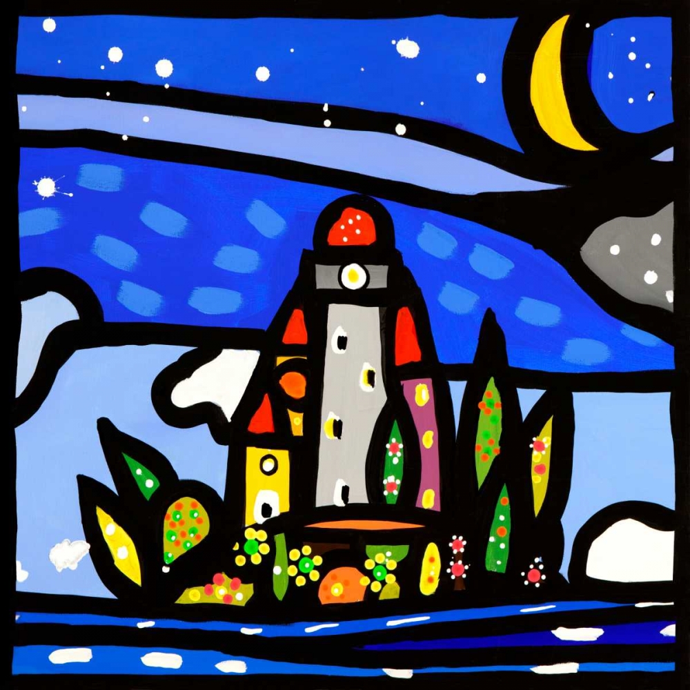Isola e luna (detail) art print by Wallas for $57.95 CAD