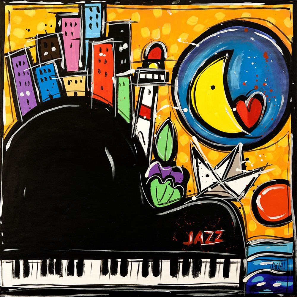 La vita e come il jazz art print by Wallas for $57.95 CAD