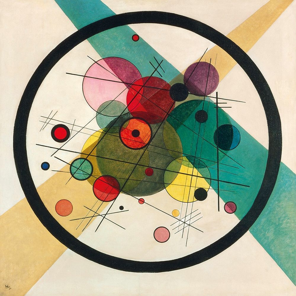 Circles in a circle art print by Wassily Kandinsky for $57.95 CAD