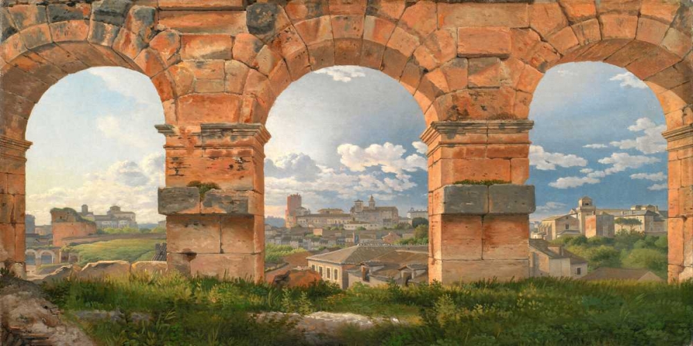 A View through The Arches of the Colosseum Rome art print by Christoffer Wilhelm Eckersberg for $57.95 CAD