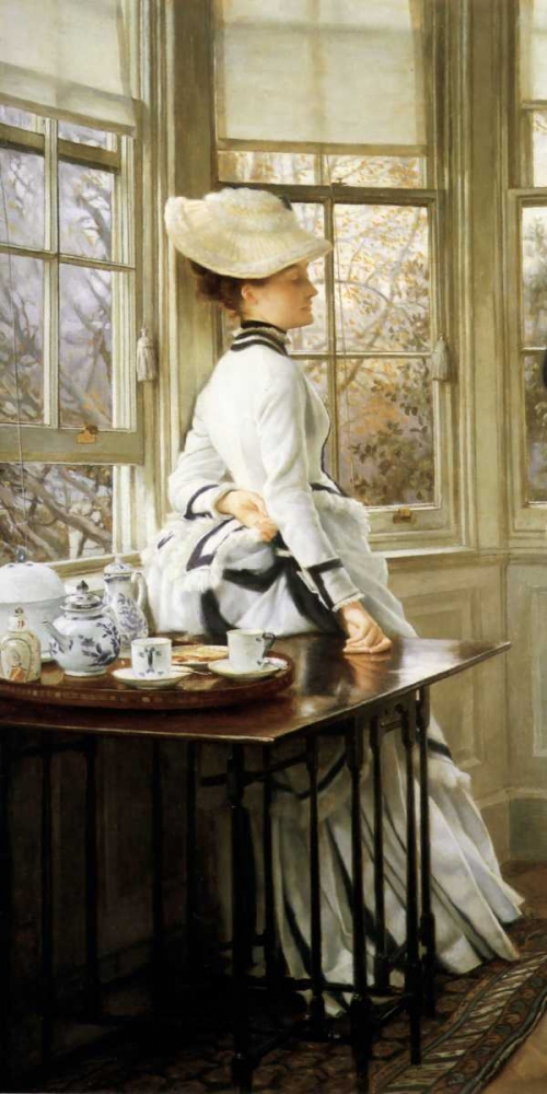 Reading the News (detail) art print by James Tissot for $57.95 CAD