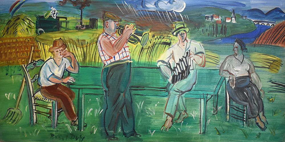 Musiciens a la campagne art print by Raoul Dufy for $57.95 CAD