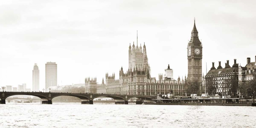 View of the Houses of Parliament and Westminster Bridge London art print by Frank Helena for $57.95 CAD