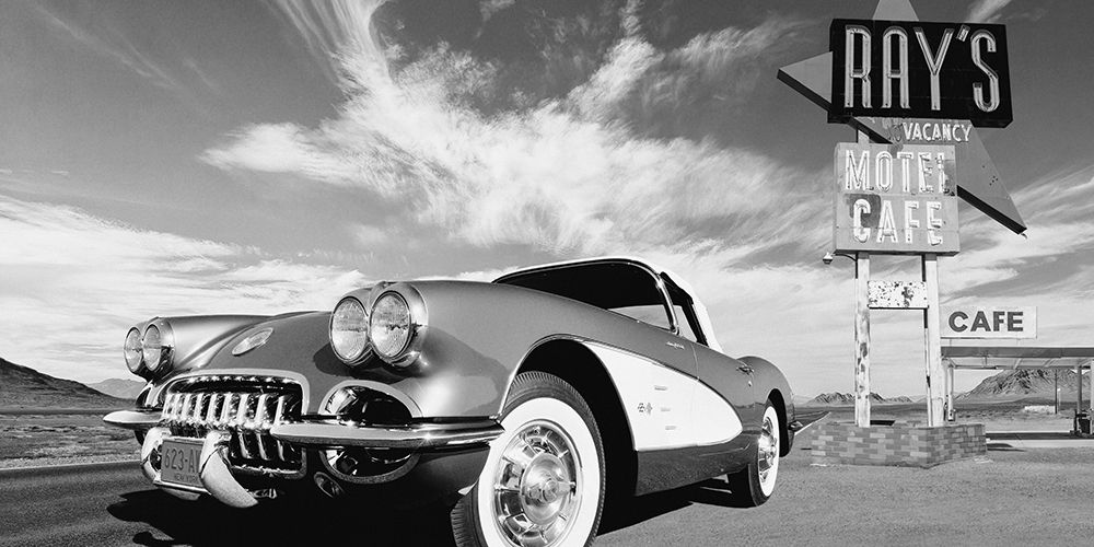 Cruisin USA - BW art print by Gasoline Images for $57.95 CAD