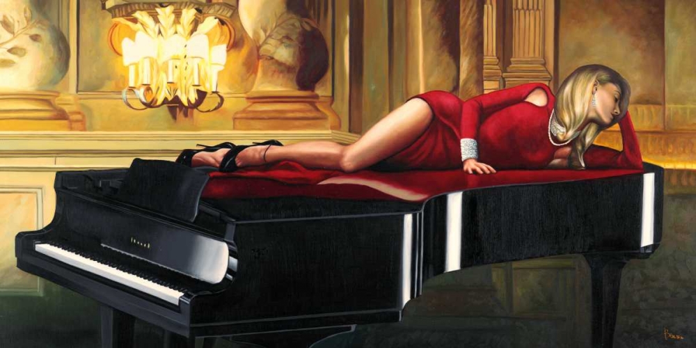 Piano Lady art print by Pierre Benson for $57.95 CAD