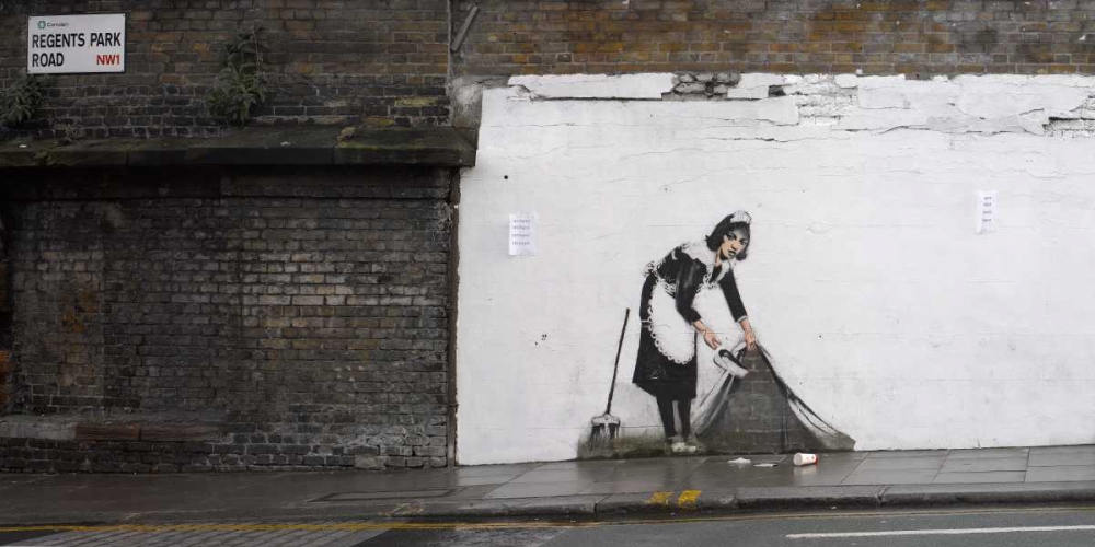 Regents Park Rd Camden London-graffiti attributed to Banksy art print by Anonymous for $57.95 CAD