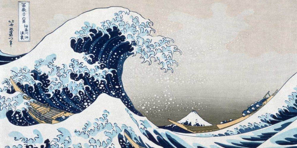 The Wave off Kanagawa art print by Katsushika Hokusai for $57.95 CAD