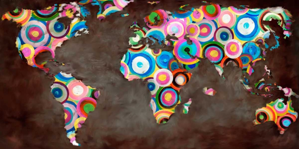 World in circles art print by Joannoo for $57.95 CAD