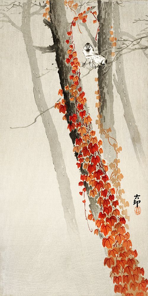 Red Ivy art print by Ohara Koson for $57.95 CAD