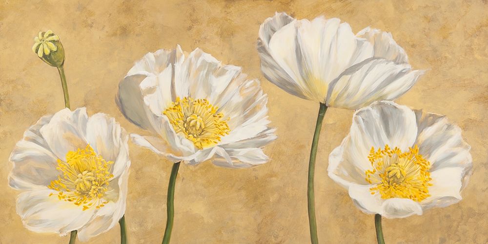 Poppies on Gold art print by Luca Villa for $57.95 CAD