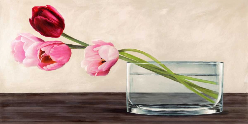 Modern composition Tulips art print by Shin Mills for $57.95 CAD