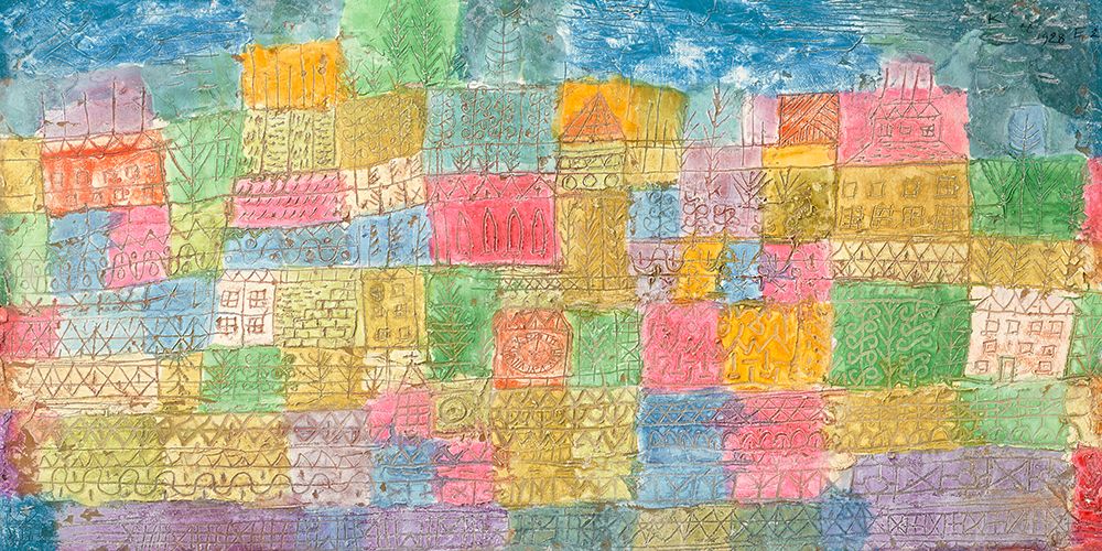 Colourful Landscape art print by Paul Klee for $57.95 CAD