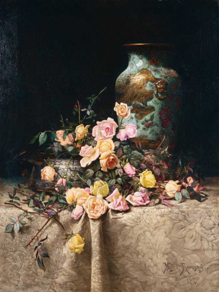 Still Life with Roses art print by Milne Ramsey for $57.95 CAD