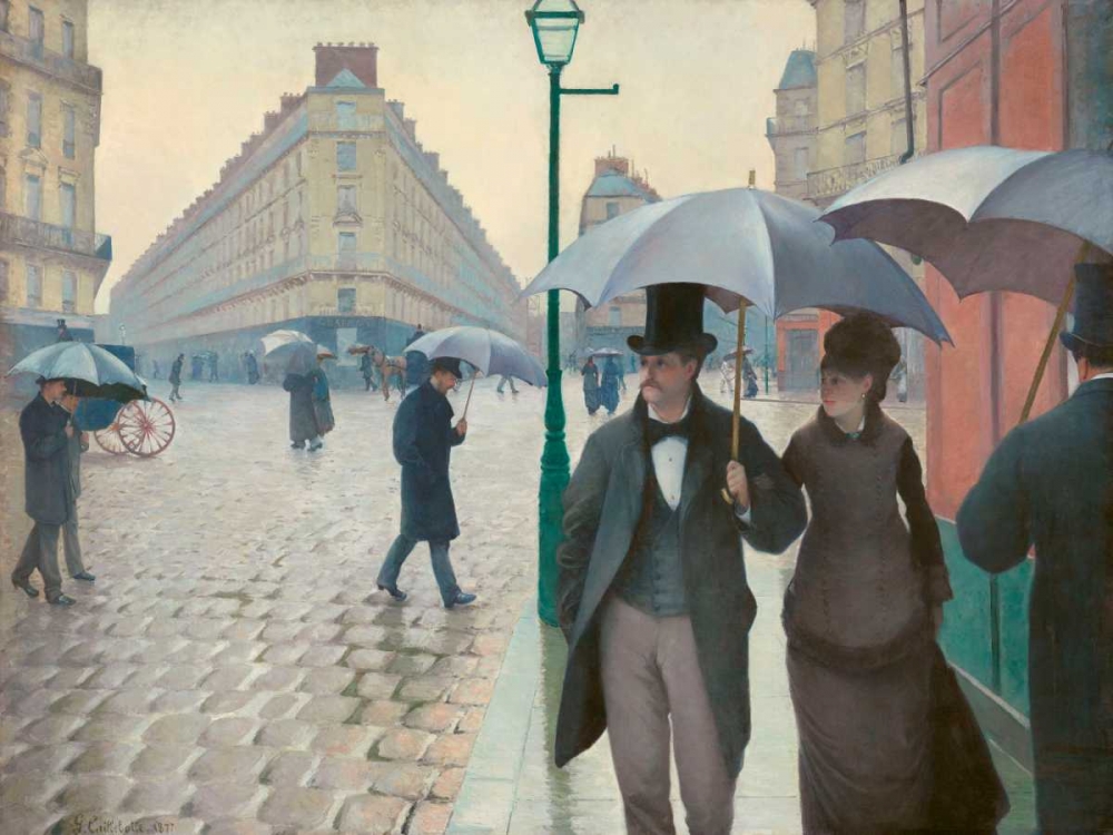 Paris Street rainy day art print by Gustave Caillebotte for $57.95 CAD