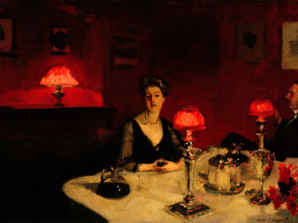 A Dinner Table at Night art print by John Singer Sargent for $57.95 CAD