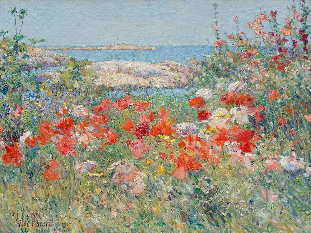 Garden, Isle of Shoals, Maine art print by Frederick Childe Hassam for $57.95 CAD