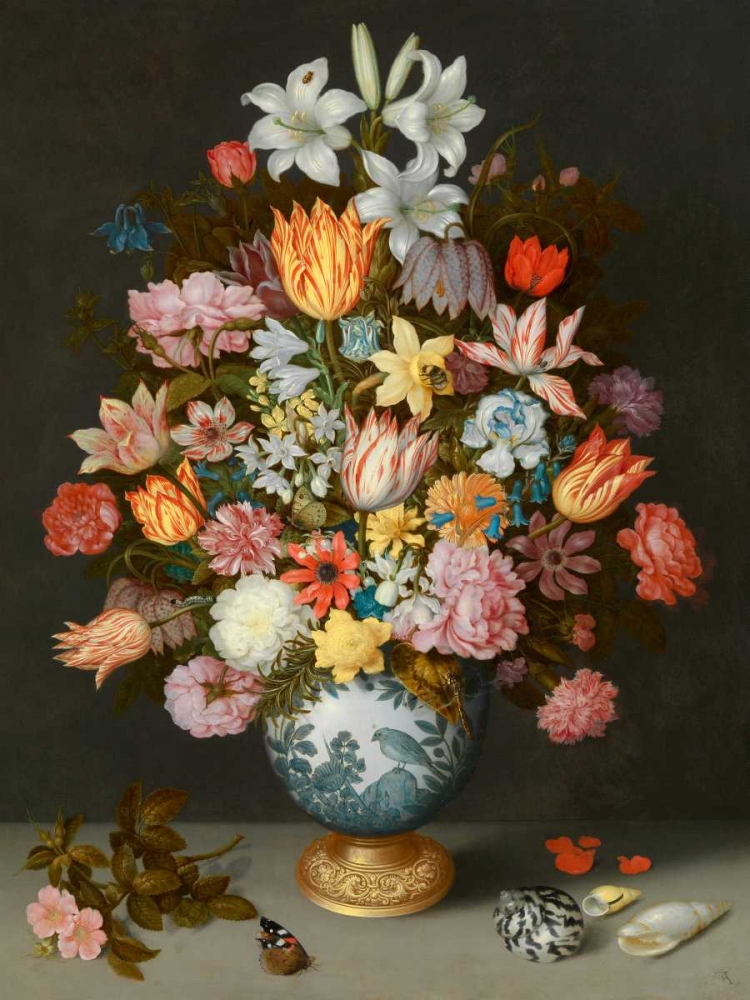 A still life of flowers in a Wan-Li Vase art print by Ambrosius Bosschaert the Elder for $57.95 CAD