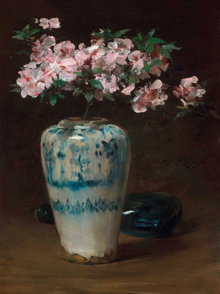 Pink Azalea â€“ Chinese Vase art print by William Merritt Chase for $57.95 CAD