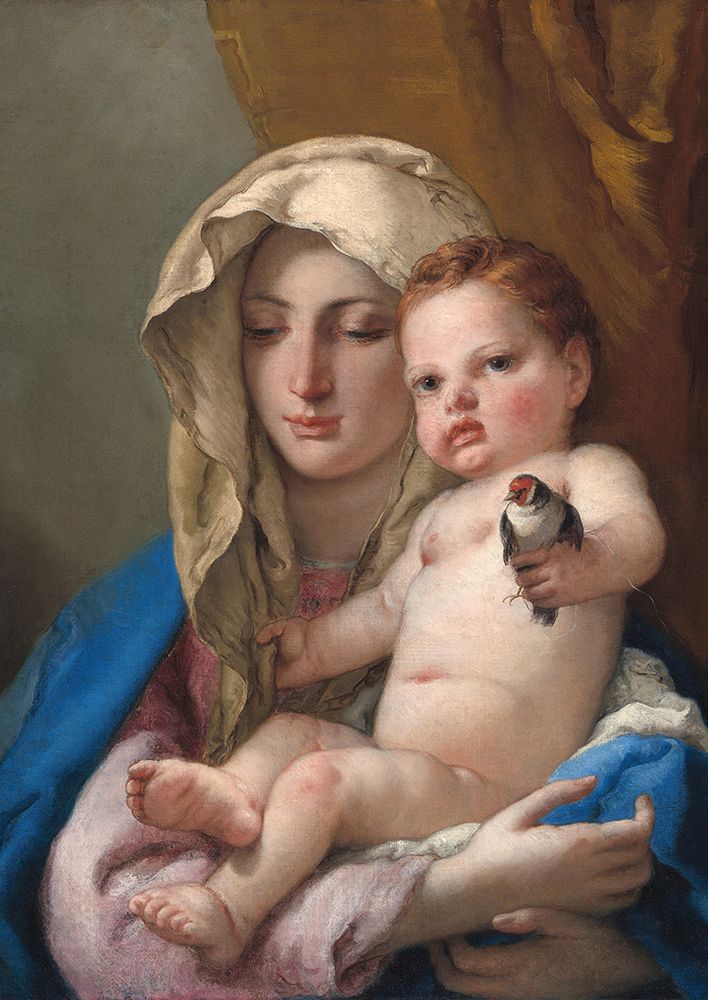 Madonna of the goldfinch art print by Giovanni Battista Tiepolo for $57.95 CAD