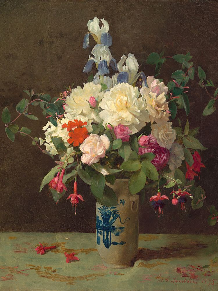 Vase of flowers art print by George Cochran Lambdin for $57.95 CAD