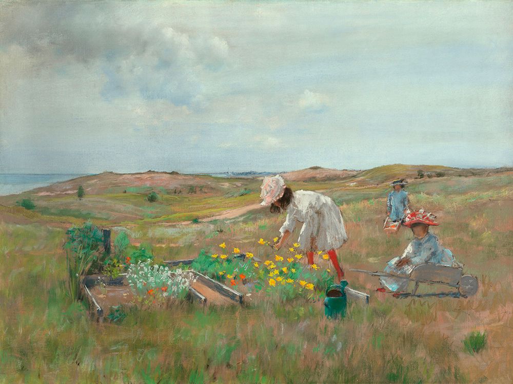 Gathering Flowers-Shinnecock-Long Island art print by William Merritt Chase for $57.95 CAD