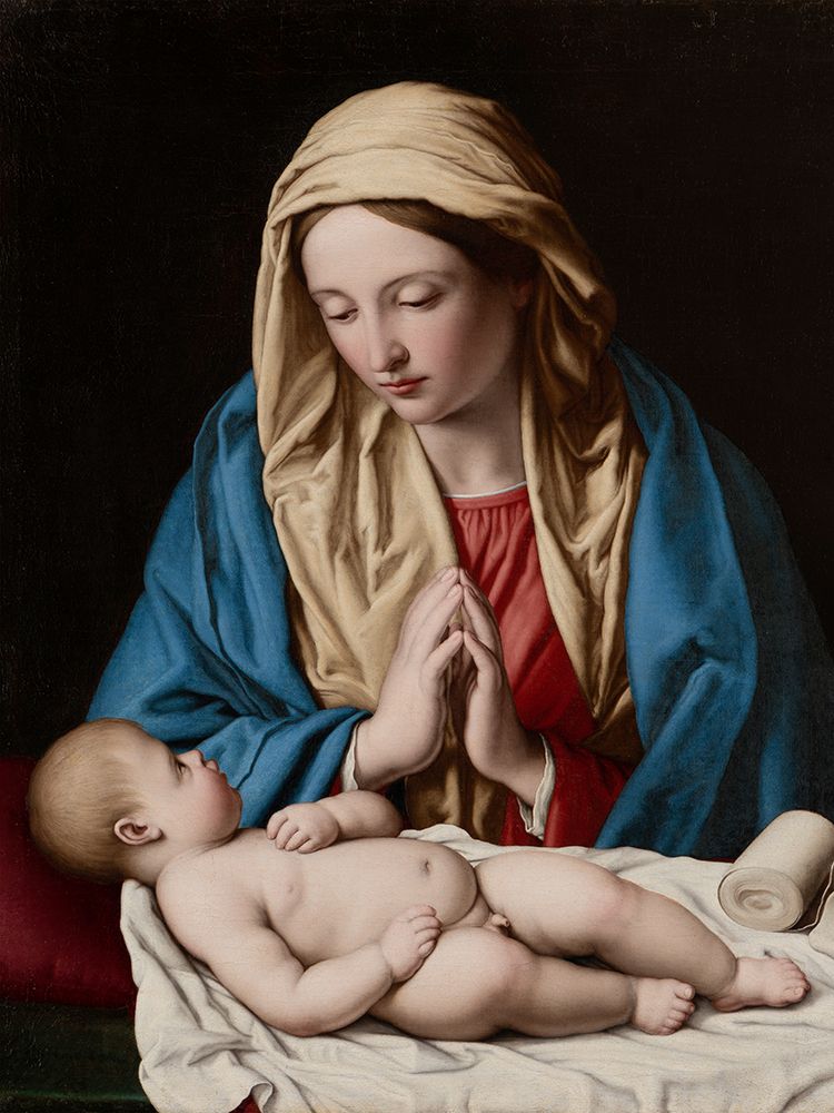 Maria che adora il Bambino art print by Sassoferrato for $57.95 CAD