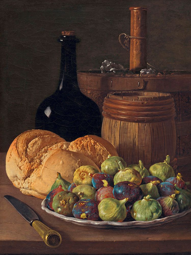 Still Life with Figs and Bread, c. 1770 art print by Luis Egidio Melendez for $57.95 CAD