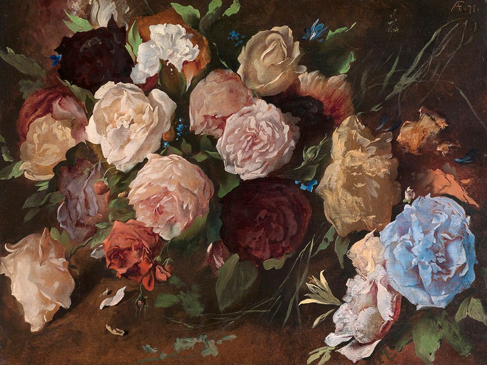 Flower Study, 1871 art print by Anselm Feuerbach for $57.95 CAD