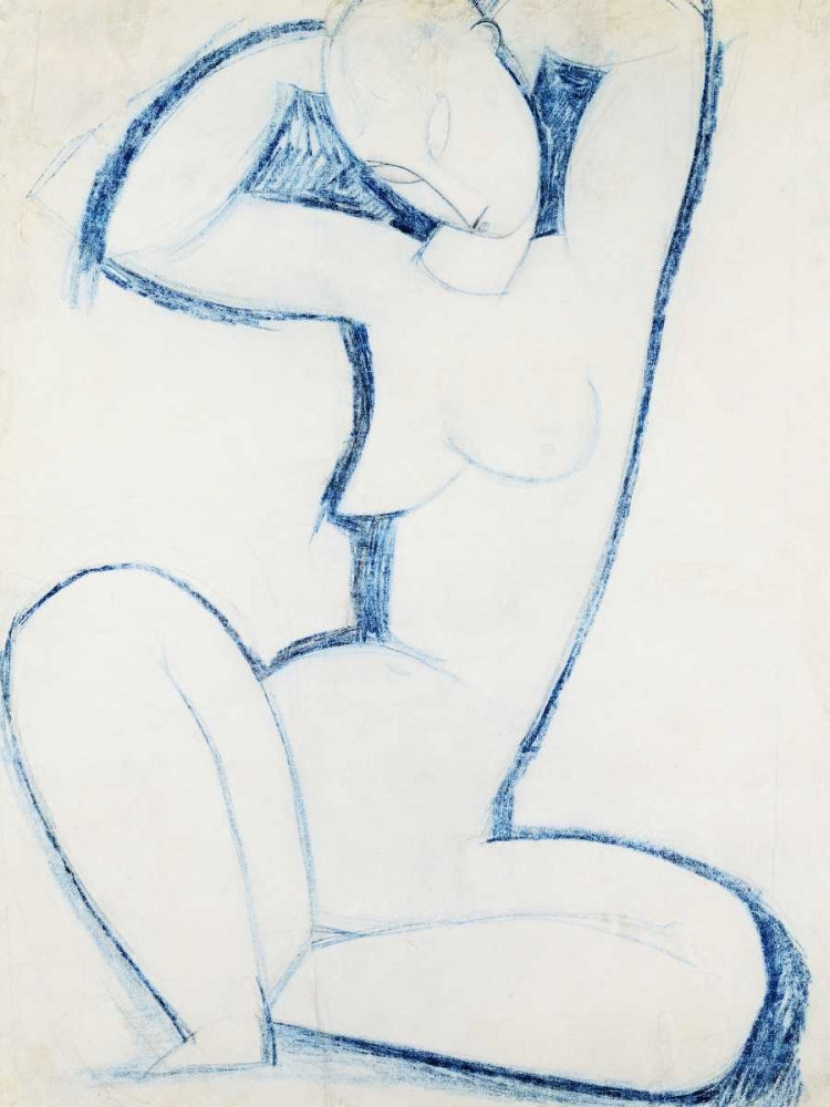 Blue Caryatid II art print by Amedeo Modigliani for $57.95 CAD