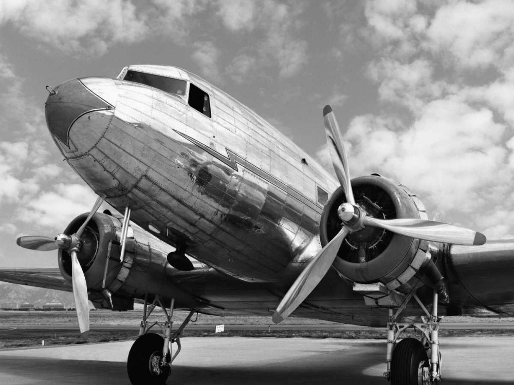 DC-3 in air field, Arizona art print by Anonymous for $57.95 CAD