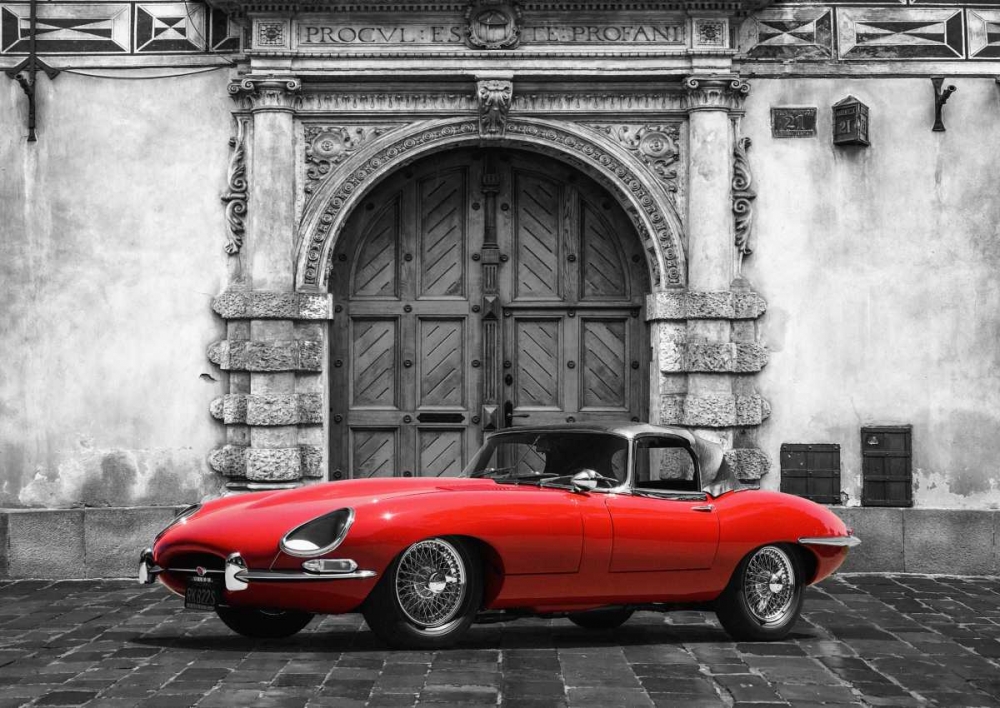 Roadster in front of Classic Palace art print by Gasoline Images for $57.95 CAD