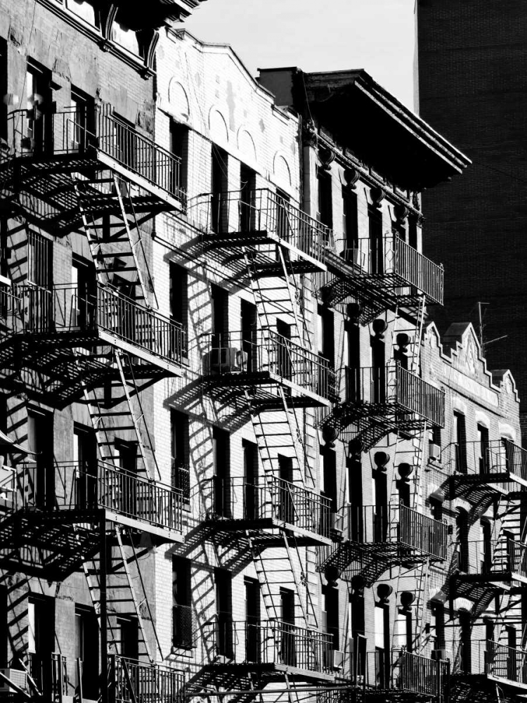 Fire Escapes in Manhattan, NYC art print by Julian Lauren for $57.95 CAD