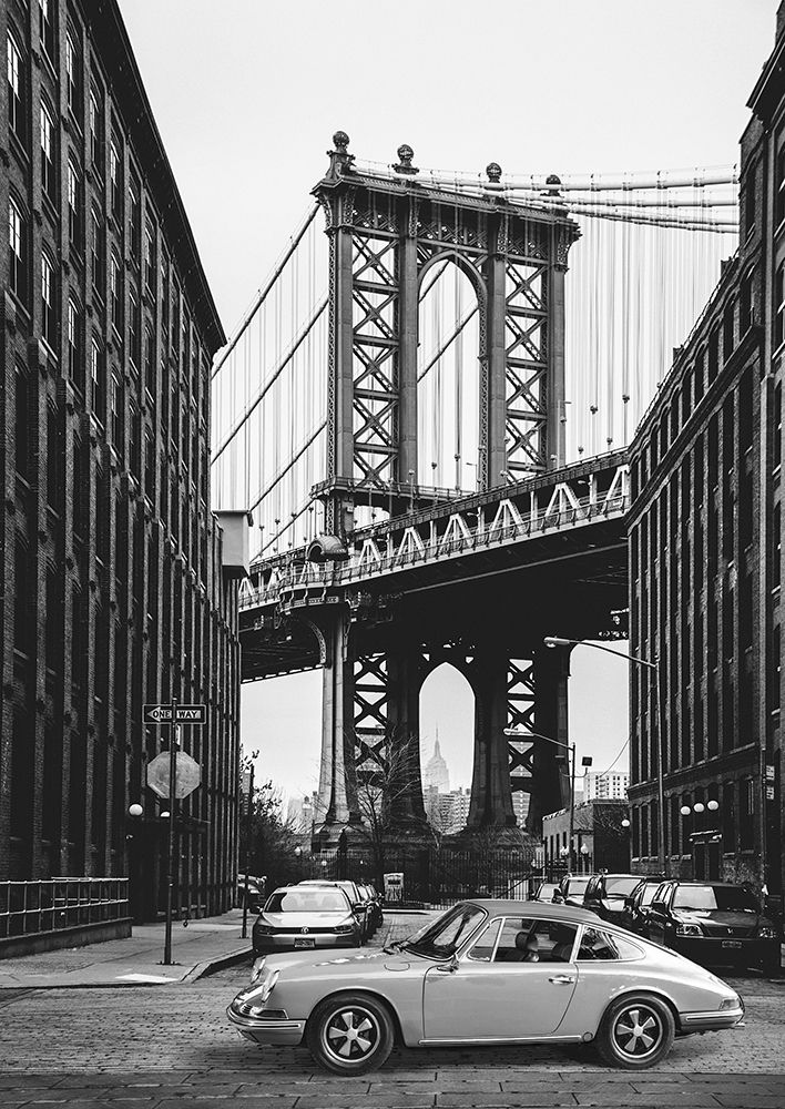 By the Manhattan Bridge - BW art print by Gasoline Images for $57.95 CAD