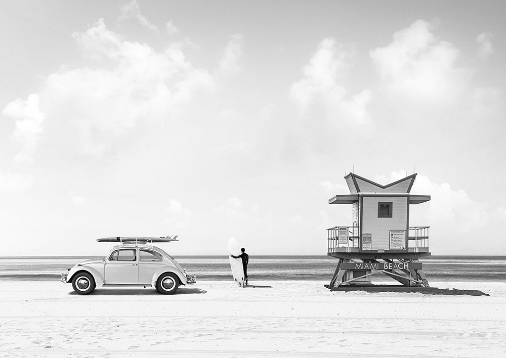 Waiting for the Waves-Miami Beach - BW art print by Gasoline Images for $57.95 CAD