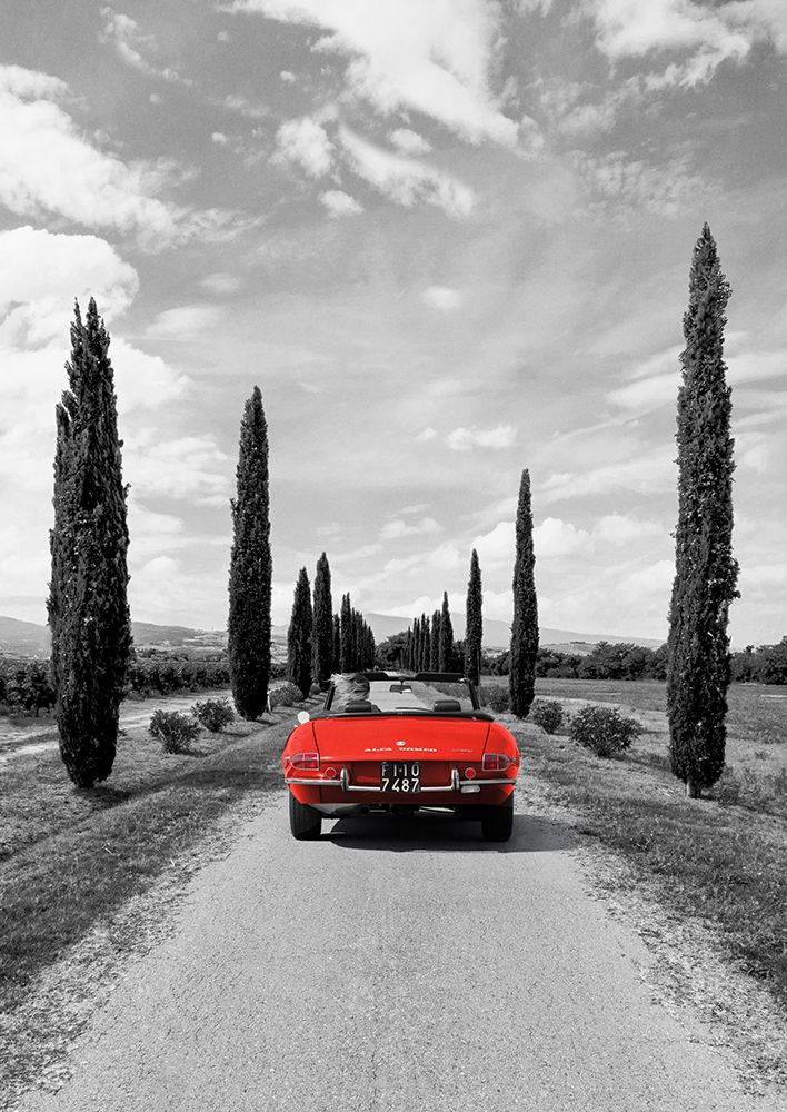 Sportscar in Tuscany (BW) art print by Gasoline Images for $57.95 CAD