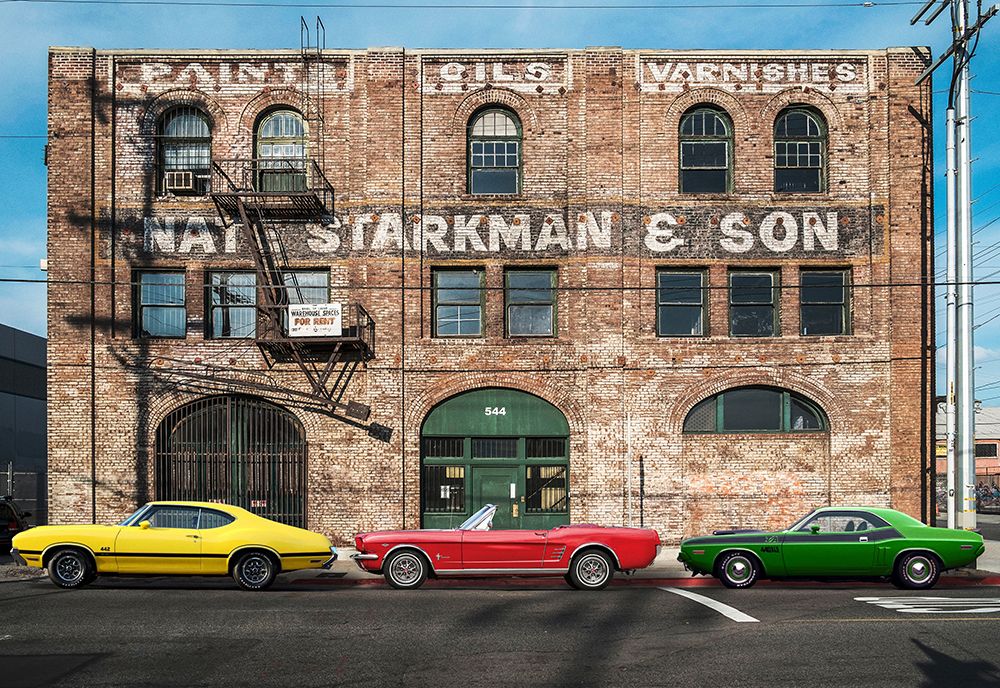 Urban Landscape with Muscle Cars art print by Gasoline Images for $57.95 CAD