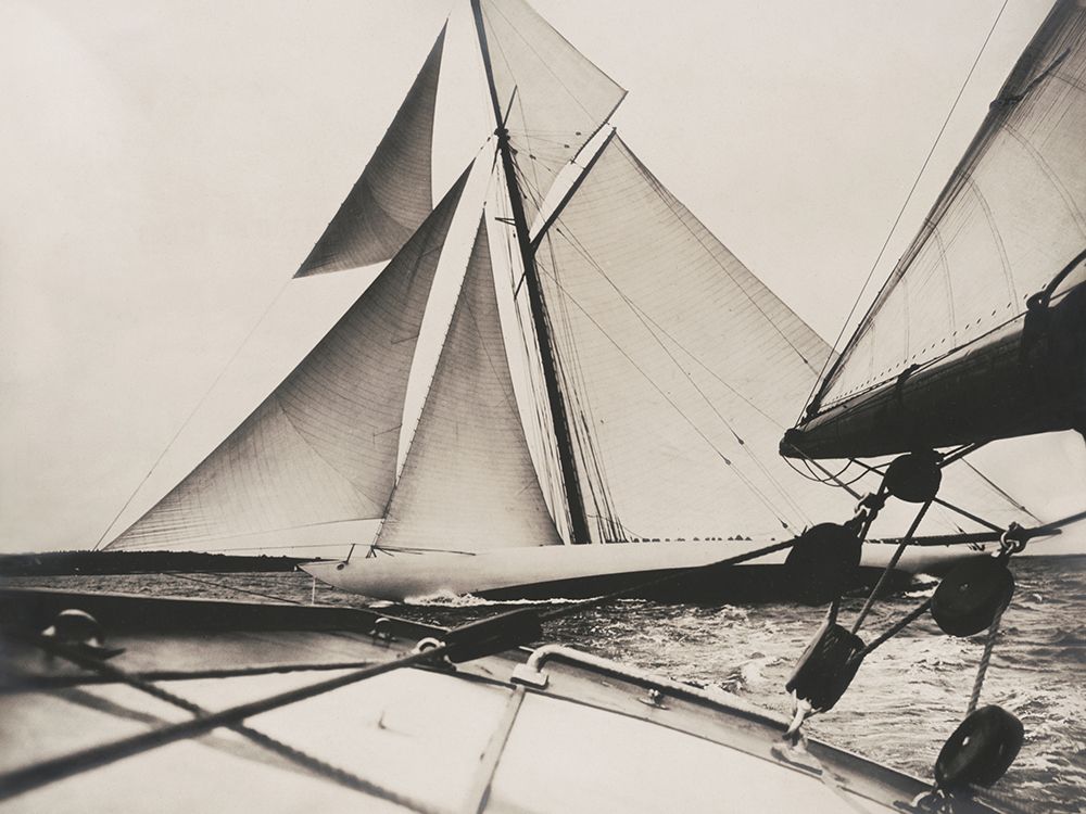 Side view of the yacht Reliance, Americas Cup, 1903 art print by Anonymous for $57.95 CAD