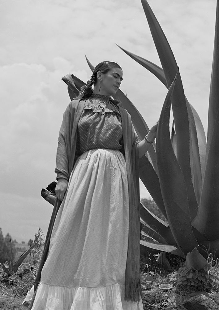 Frida Kahlo standing next to an agave plant art print by Toni Frissell for $57.95 CAD