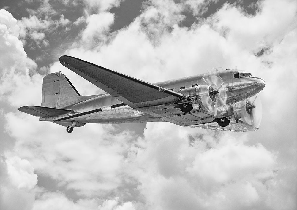 DC-3 in flight art print by Anonymous for $57.95 CAD