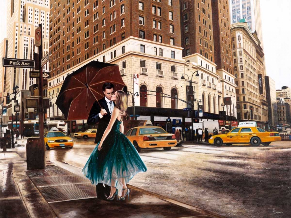Kiss in Park Avenue art print by Pierre Benson for $57.95 CAD