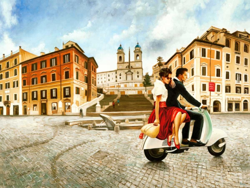 Lovers in Rome art print by Pierre Benson for $57.95 CAD
