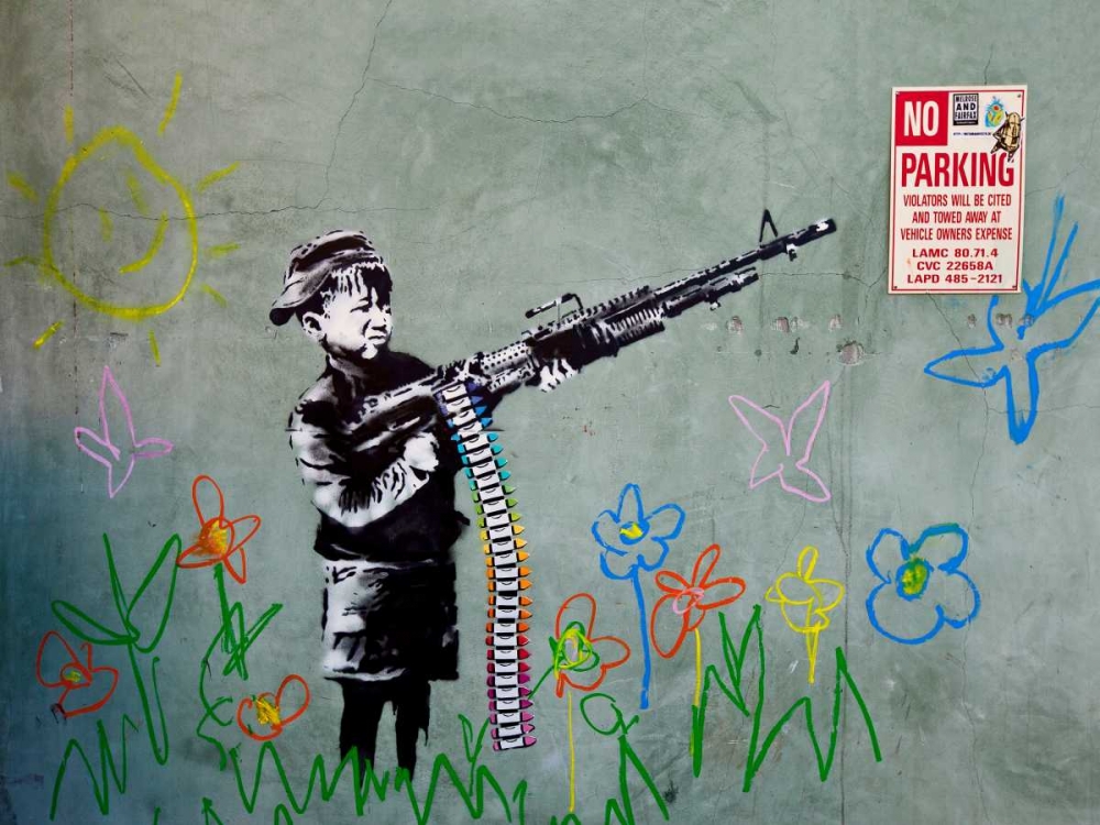 Westwood Los Angeles-graffiti attributed to Banksy art print by Anonymous for $57.95 CAD