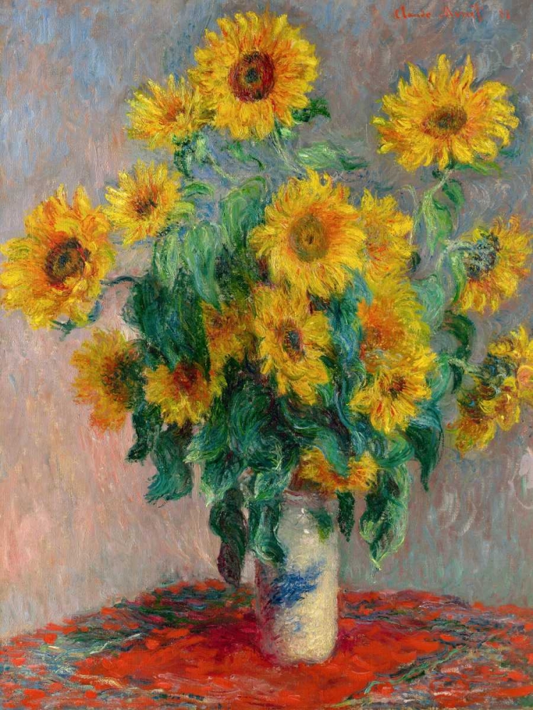 Sunflowers art print by Claude Monet for $57.95 CAD