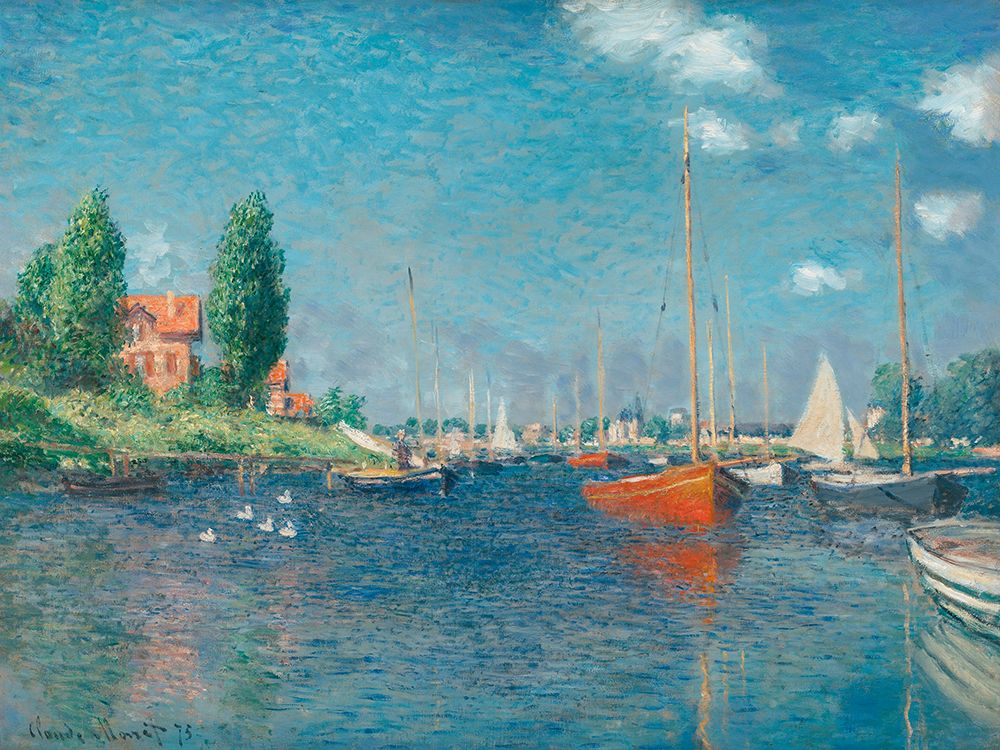 Red Boats, Argenteuil, 1875 art print by Claude Monet for $57.95 CAD