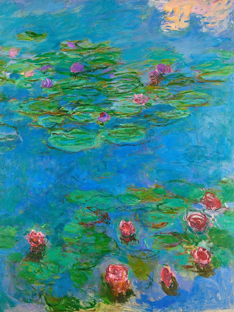 Water Lilies (detail), c. 1914-1917 art print by Claude Monet for $57.95 CAD