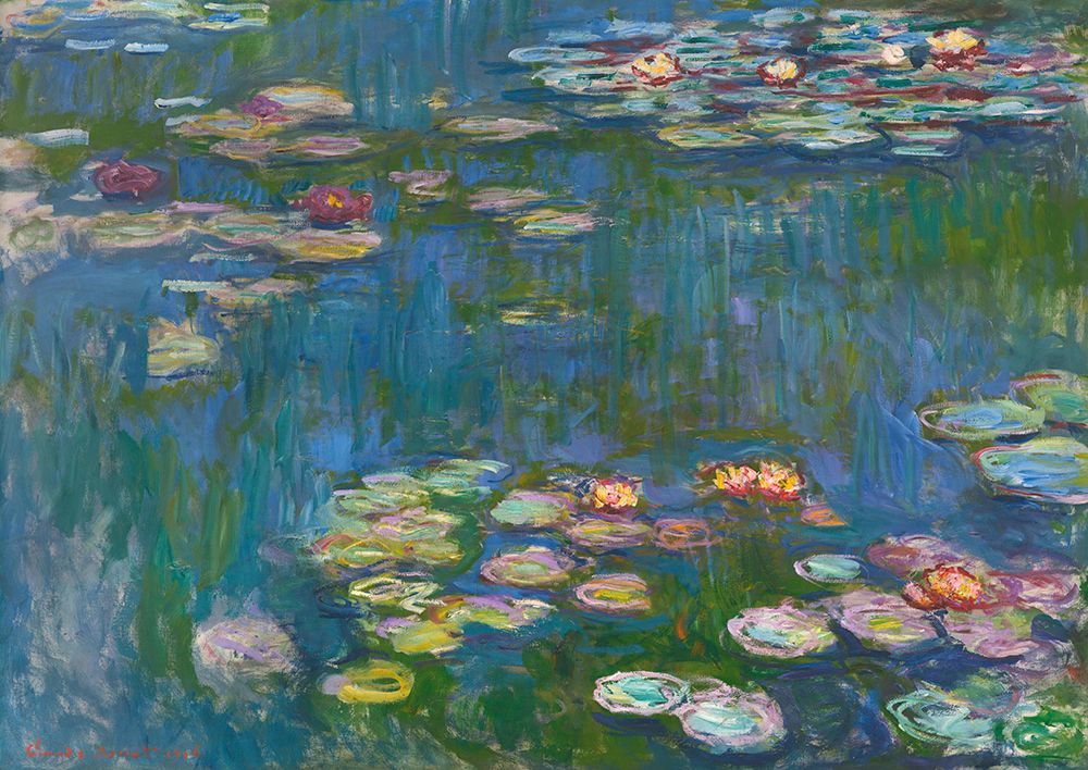 Water Lilies (detail) art print by Claude Monet for $57.95 CAD
