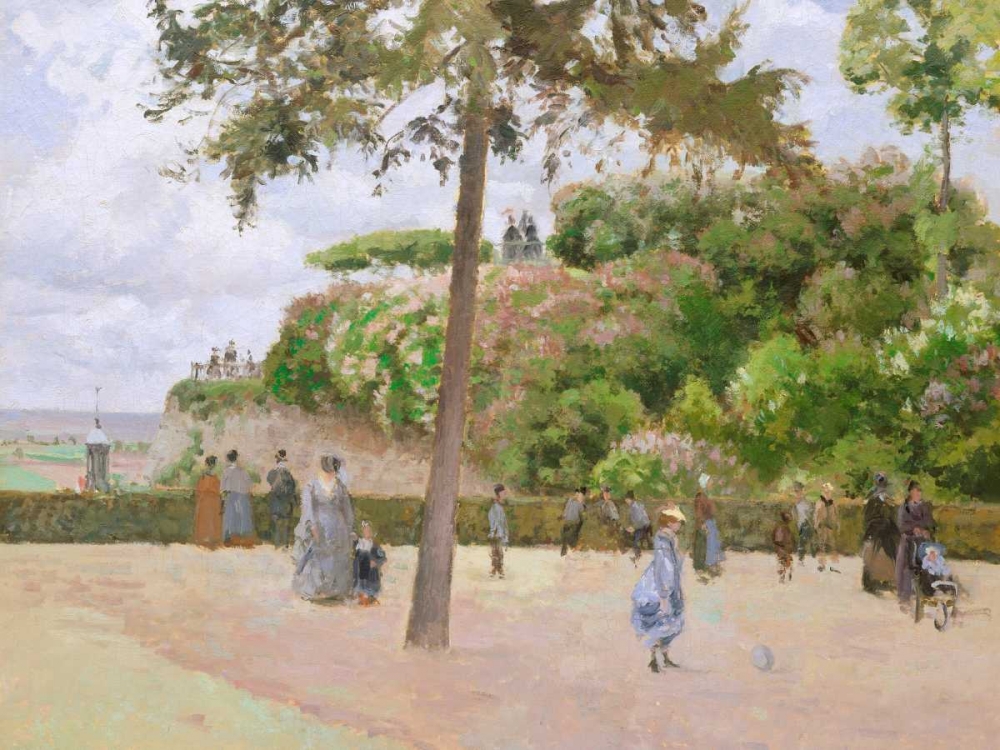 The Public Garden at Pontoise  art print by Camille Pissarro for $57.95 CAD