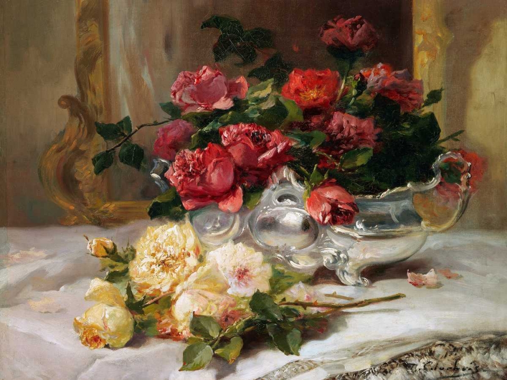 Roses on a Dressing Table art print by Eugene Henri Cauchois for $57.95 CAD