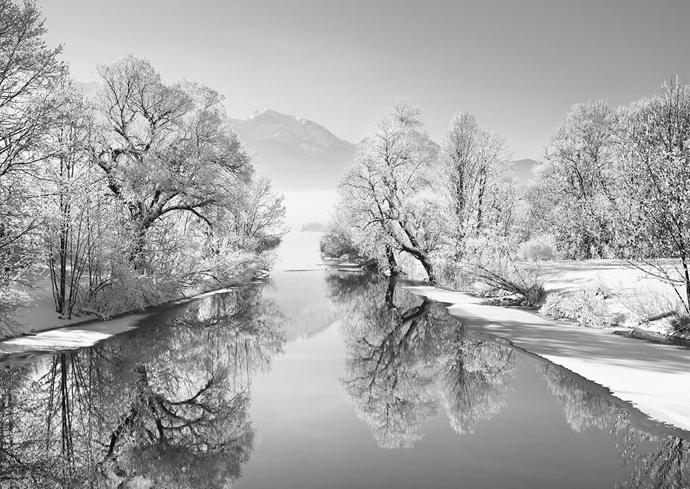 Winter landscape at Loisach, Germany (BW) art print by Frank Krahmer for $57.95 CAD