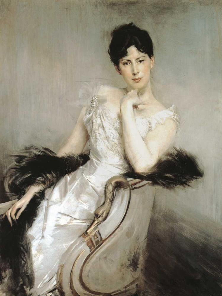 Signora in bianco art print by Giovanni Boldini for $57.95 CAD